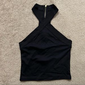 NWT H&M halter tank top XS zipper detail